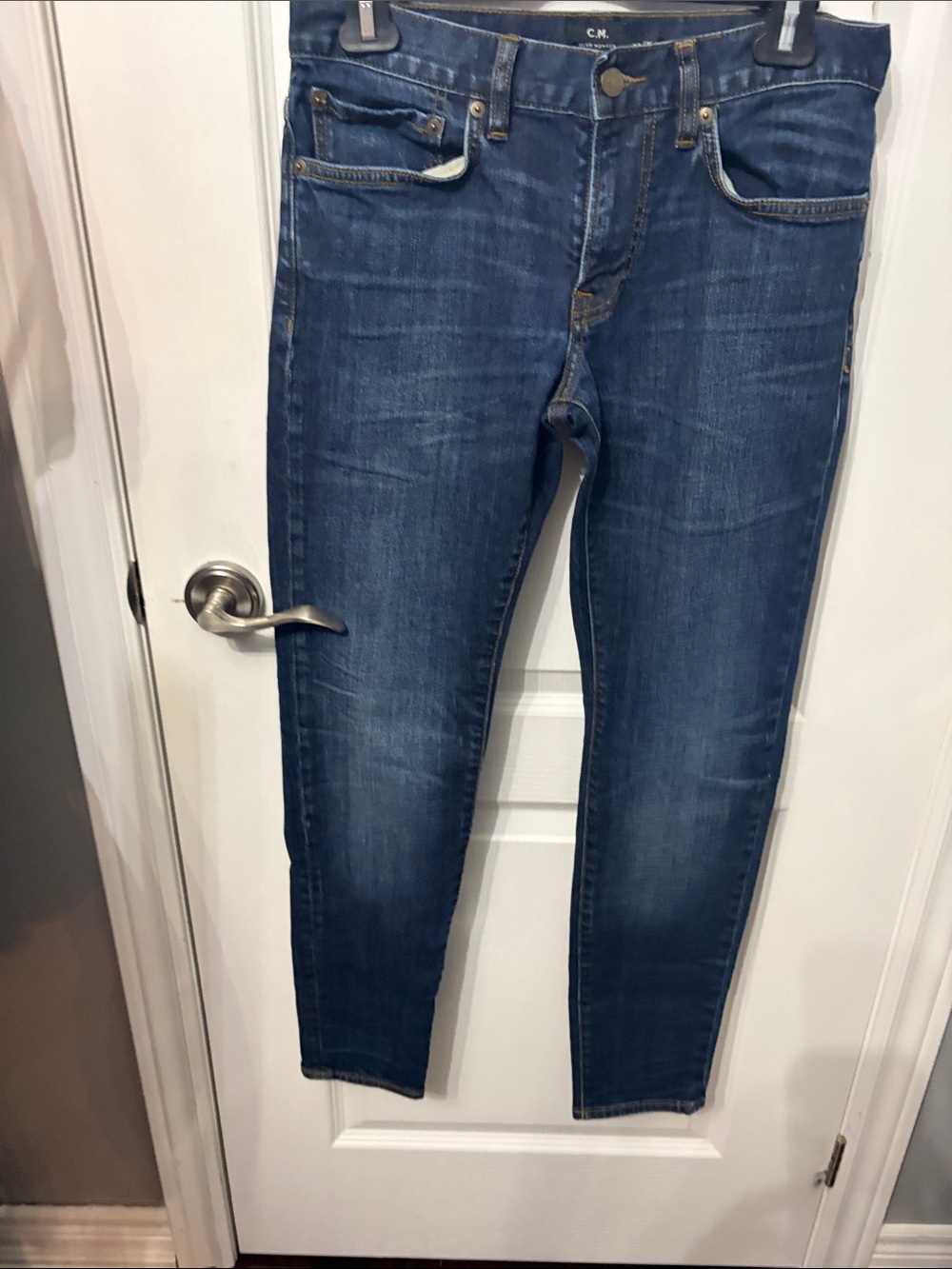 Club Monaco Men’s Skinny Jeans in Dark Blue Wash